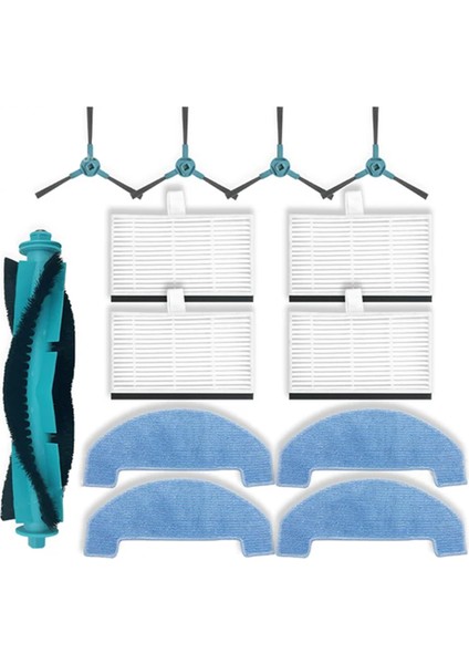 Proscenik Q8 / Q8MAX, Mova E10, Ulteniik D10, Ulteniik T10 Lite Vakum Parçaları Ana Yan Fırça Hepa Filtre Mop Bezi (Yurt Dışından)