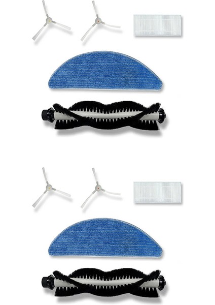 2x Asır R30 Robot Vacut Süpürge Yıkanabilir Ana Yan Fırça Mop Kumaş Filtre Yedek Parçaları Için 2x Aksesuar Kiti (Yurt Dışından)