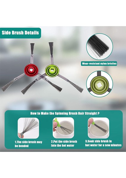 2 Ecovacs Deebot T9, T9+, T8, T8+, T8MAX, N8, 920, 950, N7 Robot Vakum Süpürge Yedek Parçaları (Yurt Dışından) fiyatları