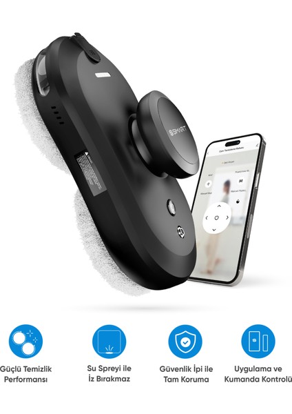 Akıllı Cam Temizleme Robotu Otomatik ve Çok Yüzeyli Kullanım