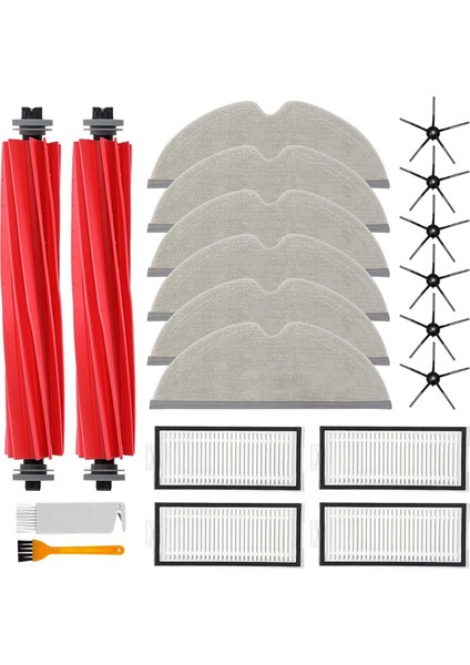 Roborock Q7 / Q7+ / Q7 Max / Q7 Max+ Robot Vakum Ana Yan Fırça Hepa Filtre Mop Bez Torbaları Aksesuarları (Yurt Dışından)