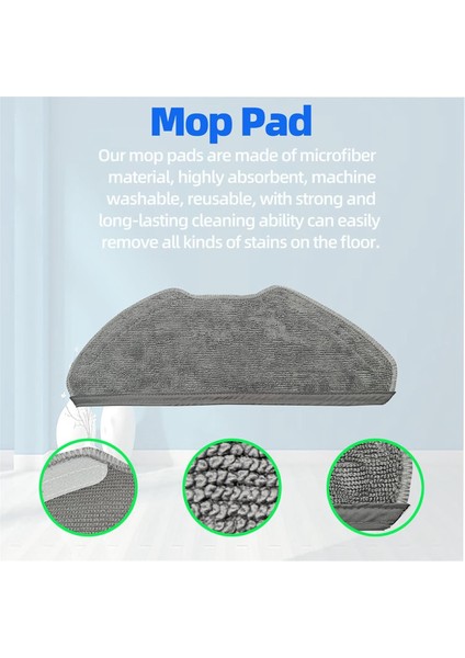 Yedek Parça Aksesuarları Eureka E10S Robot Vakum Süpürge Ana Yan Fırça Hepa Filtreleri Paspas Pad (Yurt Dışından) fırsatları