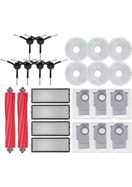 Roborock Qrevo S, Qrevo Pro, Qrevo Pro, Qrevo Maxv Robot Vakum Ana Yan Fırça Hepa Filtre Mop Pad Kumaş Toz Torbaları Aksesuarlar (Yurt Dışından)