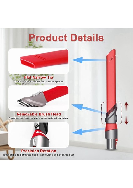 Crevice Aracı Vakum Süpürge Eki, Dyson V7, V8, V11, Siklon V10, V15 Crevice Head Crevice Aracı Için Uyumlu (Yurt Dışından) fırsatları