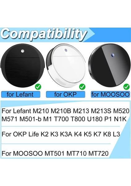 Lefant M210 / M210S / M210B / M210P / M213 / Okp Life K2 / K3 / K4 / K5 / Moosoo MT501 Vakum Parçaları Için Yan Fırçalar (Yurt Dışından) fiyatları