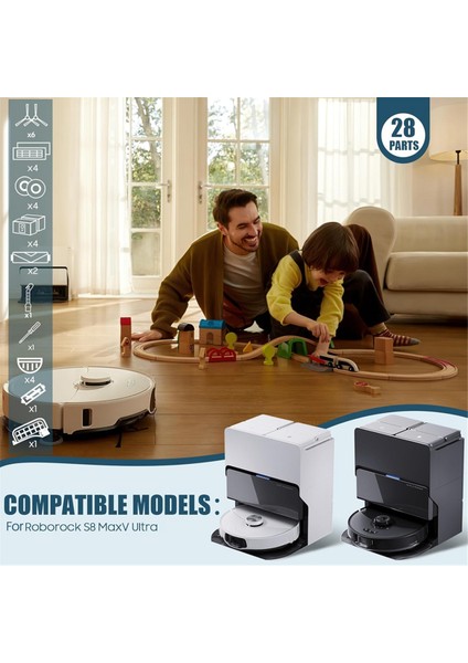 Roborock Için Aksesuar Seti S8 Maxv Robot Vakum Süpürge Ana Fırçalar Toz Torbaları Silindirler Yan Silecekler Filtreler Yan Fırçalar (Yurt Dışından) indirimleri