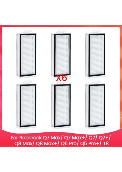 Roborock Için Hepa Filtresi Q7 Max/ Q7 Max+/ Q7/ Q7+/ Q8 Max/ Q8 Max+/ Q5 Pro/ Q5 Pro+/ T8 Robot Vakum Süpürge Parçaları (Yurt Dışından)