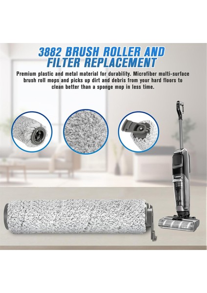 3882 Bissell Crosswave Için Yedek Parçalar Fırça Rulo ve Filtre 3882 3883 Islak Kuru Vakum Aksesuar Kiti (Yurt Dışından) modelleri