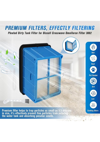 3882 Bissell Crosswave Için Yedek Parçalar Fırça Rulo ve Filtre 3882 3883 Islak Kuru Vakum Aksesuar Kiti (Yurt Dışından) fırsatları