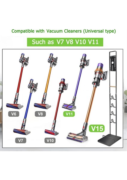 Dyson V15 V11 V11 V10 V8 V7 Kablosuz Vakum Süpürgeleri Ağır Base Metal Braket Tutucu Tekerlekler (Yurt Dışından) indirimleri