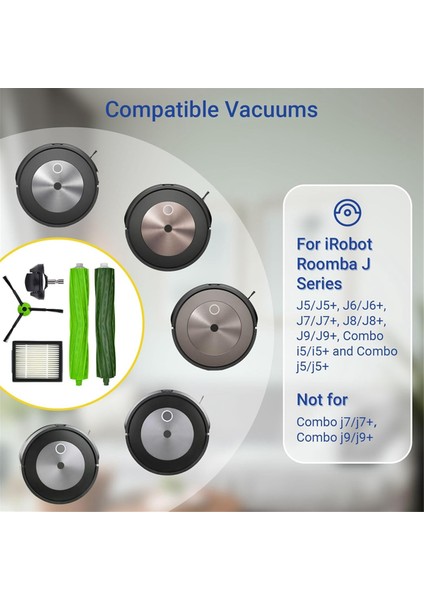 Irobot Roomba J Serisi Için J5 J5 J5+ J6 J6+ J7 J7+ J8 J8+ J9 J9+ Robotik Vakum Süpürge Filtre Fırçaları Aksesuarlar (Yurt Dışından) modelleri