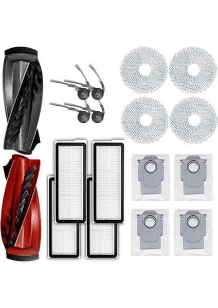 Roborock Qrevo CURVE/P20 Pro Robot Vakum Temizleyici Ana Yan Fırça Hepa Filtre Mop Bez Tuz Torbaları Accessoies (Yurt Dışından)
