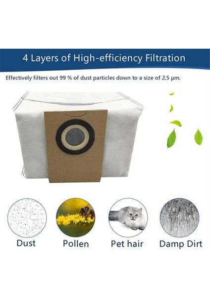 10PCS Viomi Alpha 2 Pro Robot Vakum Temizleyici Yedek Aksesuarlar Için Dokuma Toz Çantası Çöp Toz Çantası (Yurt Dışından) fırsatları