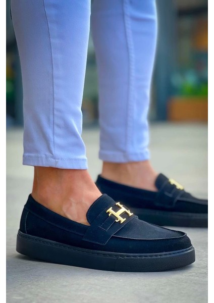 KB-027 Kuback Bağcıksız Kömür Süet H Günlük Erkek Ayakkabı