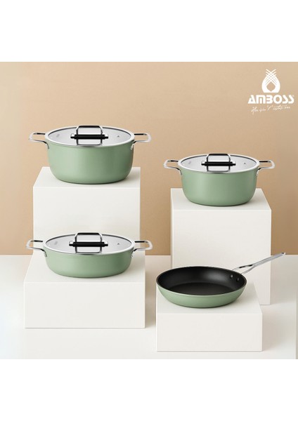 Anyolin 7 Parça Titanyum Kaplama Tencere Tava Seti (Yeşil) fiyatları