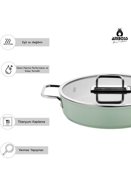 Anyolin 7 Parça Titanyum Kaplama Tencere Tava Seti (Yeşil) modelleri
