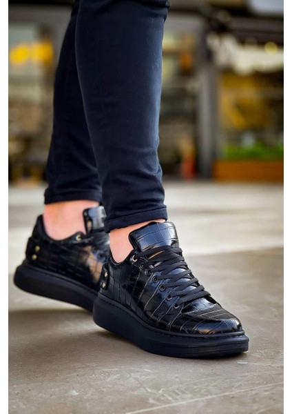 KB047 Kuback Kömür Crocodile Günlük Erkek Ayakkabı