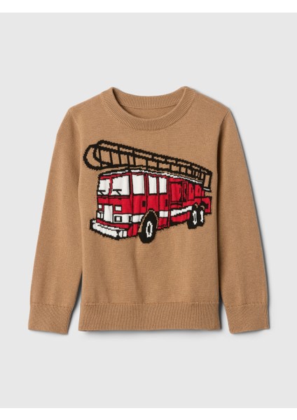 Erkek Bebek Kahverengi babyGap Intarsia Kazak fırsatları