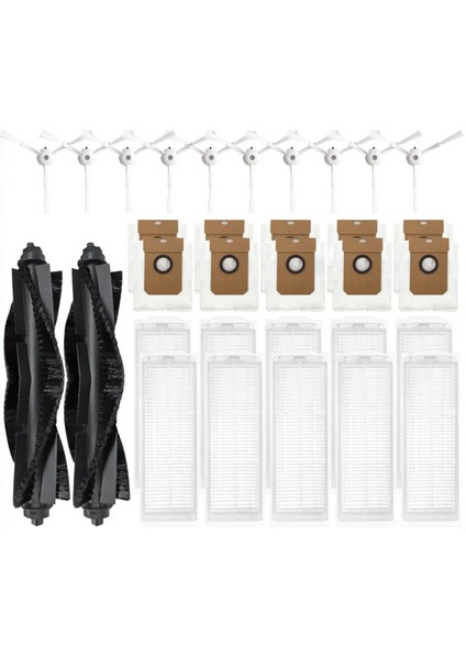 Alpha 3 PRO/VXVC26 Robotlu Süpürge Silindiri Yan Fırça Hepa Filtre Toz Torbası Aksesuarları Yedek Yedek (Yurt Dışından)