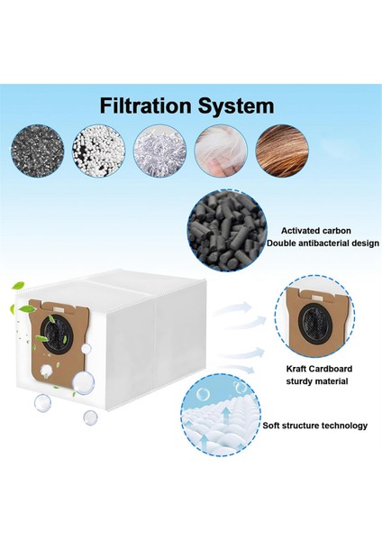 Dreame L10S ULTRA/L10 ULTRA/L20 Ultra S10 Pro Robot Süpürge Aksesuarları Için 10'lu Paket Vakum Torbası (Yurt Dışından) modelleri