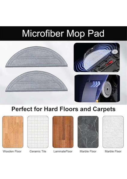 Roborock Saros 10/s9 Maxv ULTRA/S90VER/G30/A1460RR Için Paspas Pedi Yedek Parçalar Yeniden Kullanılabilir Yıkanabilir Paspas Bezi Aksesuarları A (Yurt Dışından) modelleri