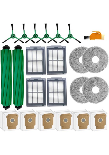 Irobot Roomba Plus 505/405 Combo Robot Süpürge, Silindir Fırça, Paspas Pedleri, Filtreler, Yan Fırça, Vakum Torbaları Için Aksesuar Kitleri (Yurt Dışından)
