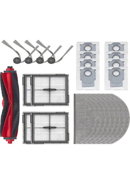 Roborock Q8 Max Pro / Q8 Max Pro+/ Q8 / Q8 / Q8+ Ana Yan Fırça Paspas Bezleri Filtre Toz Torbası Aksesuarları Yedek Parçalar (Yurt Dışından)