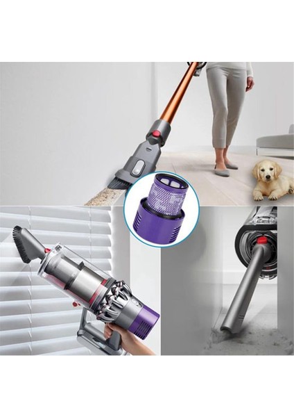 Dyson V10 SV12 Cyclone Animal Absolute Total Clean Elektrikli Süpürge Aksesuarları Yedek Parçaları Için 3 Adet Filtre (Yurt Dışından) modelleri