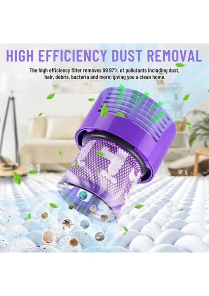 Dyson V10 SV12 Cyclone Animal Absolute Total Clean Elektrikli Süpürge Aksesuarları Yedek Parçaları Için 3 Adet Filtre (Yurt Dışından) fırsatları