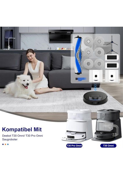 Ecovacs Deebot T30 Pro Omnı / T30 Omnı / T30S / T30S Kombo Ana Yan Fırça Hepa Filtreleri Paspas Torbaları Için Aksesuar Seti (Yurt Dışından) fiyatları