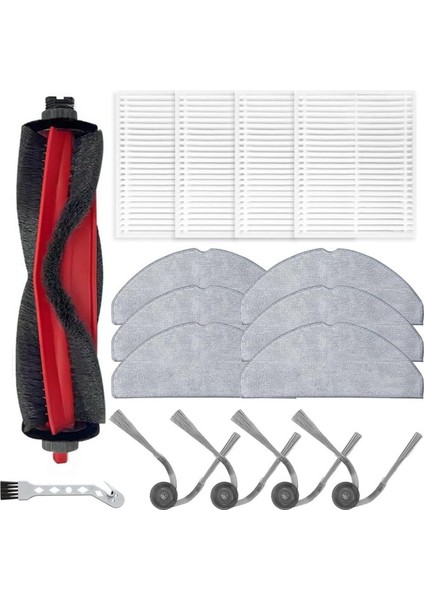 Roborock M5 M5+ / Q7 Tf / Q7 L5 Elektrikli Süpürge Aksesuarları Kiti Için Ana Fırça Yan Fırçalar Filtreler Paspas Bezi Seti (Yurt Dışından)