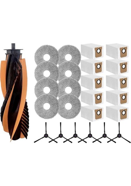 Jonr P20 Pro / Jonr T5 Pro Robot Süpürge Yedek Parçaları Için 25 Adet Ana Fırça Yan Fırça Paspas Bezi Toz Torbası (Yurt Dışından) modelleri