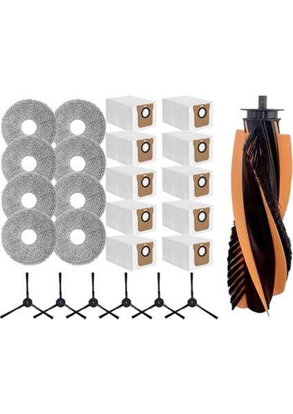 Jonr P20 Pro / Jonr T5 Pro Robot Süpürge Yedek Parçaları Için 25 Adet Ana Fırça Yan Fırça Paspas Bezi Toz Torbası (Yurt Dışından) fırsatları