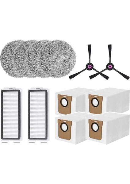 Jonr P20 Pro / Jonr T5 Pro Robot Süpürge Yedek Parçaları Yan Fırça Filtresi Paspas Bezi Toz Torbası Için 12 Adet (Yurt Dışından) modelleri