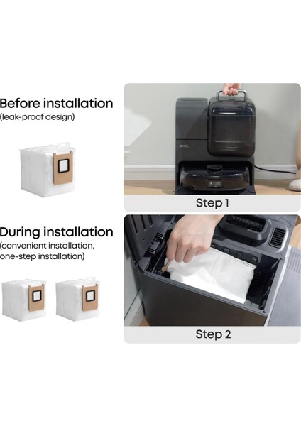 Eufy Robot Süpürge Omni E25/E28/E20 Elektrikli Süpürge Aksesuarları Yedek Parçaları Çöp Torbaları Için 20 Adet Toz Torbası (Yurt Dışından) fırsatları