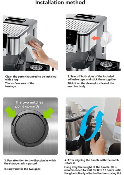 Nınja ES601 ES655 ES701 Kahve Makinesi Için Kahve Sapı Saklama Rafı Duvara Asılan Saklama Tutucu Delme Gerektirmez (Yurt Dışından) fiyatları