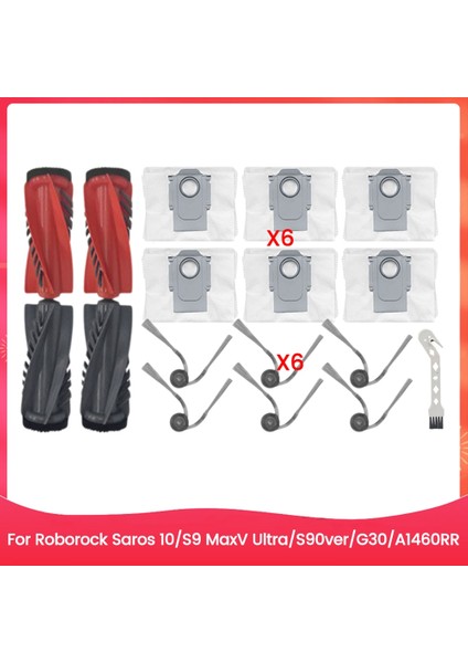 Roborock Saros 10/s9 Maxv ULTRA/S90VER/G30/A1460RR Yedek Parçaları Ana Yan Fırça Toz Torbası Verimli Ev Temizliği (Yurt Dışından)