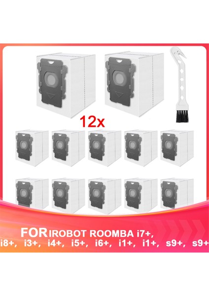 Irobot Roomba I7+, I8+, I3+, I4+, I5+, I6+, I1+, S9+, S9 Plus, I, S, J, Essential Serisi Için Yedek Vakum Torbaları (Yurt Dışından)