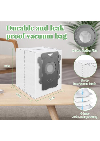 Irobot Roomba I7+, I8+, I3+, I4+, I5+, I6+, I1+, S9+, S9 Plus, I, S, J, Essential Serisi Için Yedek Vakum Torbaları (Yurt Dışından) fiyatları