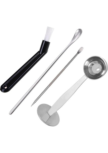Kahve Kaşığı Alet Kiti Kahve Sabotaj Kaşığı Karıştırma Kaşığı Kahve Sanat Kalemi Çift Kahve Tamping Scoop Kiti (Yurt Dışından)
