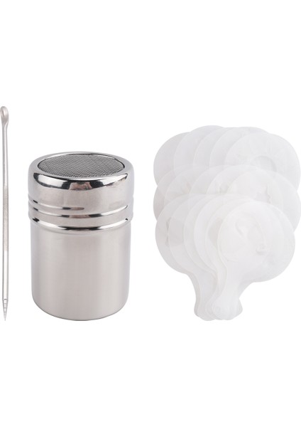 Kakao Çalkalayıcı, Kahve Tozu Çalkalayıcı 16 Adet Kahve Cappuccino Şablonları ve Cappuccino Pudra Şekeri Latte, Vb Için Barista Kalemi (Yurt Dışından)