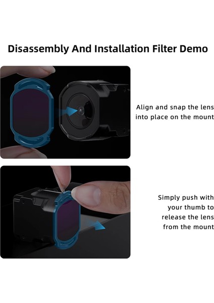O4 Air Unit Pro Filtre Nd8 Drone Optik Cam Fotoğraf Parçaları Alüminyum Alaşımlı Çerçeve Spor Aksiyon Kamerası (Yurt Dışından) modelleri