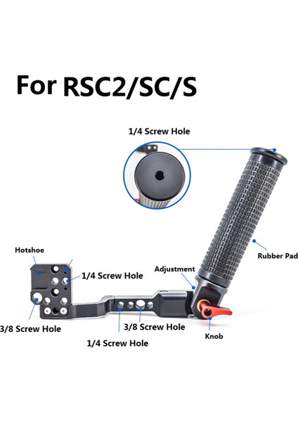 Açı Saplı Tutacak El Izgarası Gimbal 1/4 Iplik El Tipi Sabitleyici Djı Ronin Modeli: Sc S (Yurt Dışından) modelleri