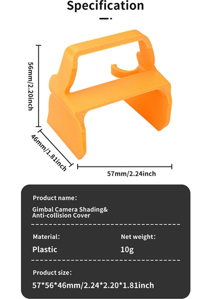 Djı Flip Için Lens Kapağı Parlamayı Önleyen Işık Hızlı Çıkarma Güneşlik Gimbal Koruyucu Lens Kapağı Iha Aksesuarları Turuncu (Yurt Dışından)