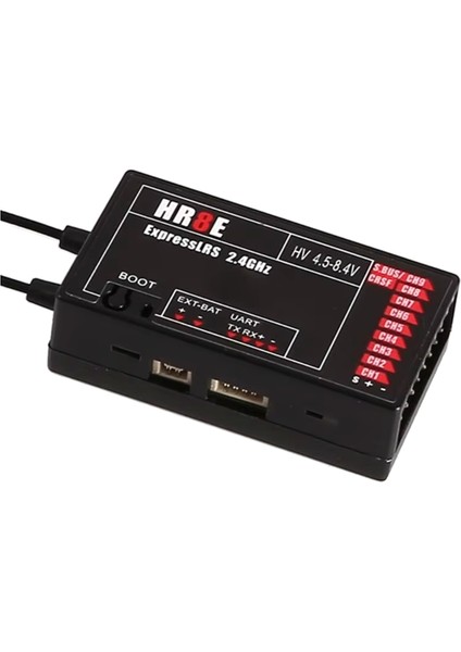 462E Küçük 9 Kanal HR8E Elrs Pwm Alıcı Adaptörü 1800MM Antenler Uçaklar ve Tekneler Için Expresslrs Siyah Desteği (Yurt Dışından)