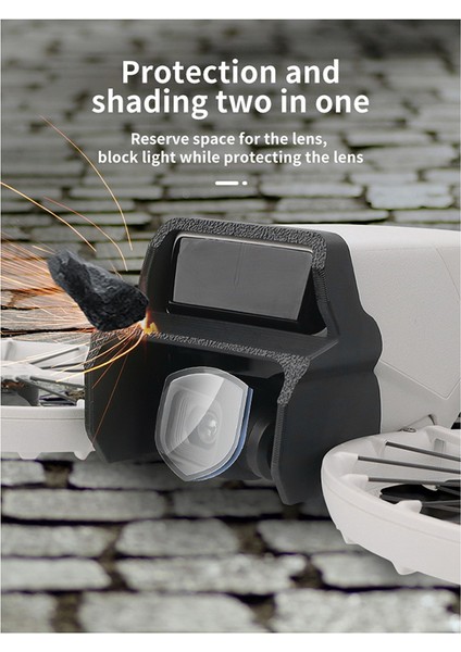 Djı Flip Için Lens Kapağı Parlamayı Önleyen Işık Hızlı Çıkarma Güneşlik Gimbal Koruyucu Lens Kapağı Iha Aksesuarları Gri (Yurt Dışından)