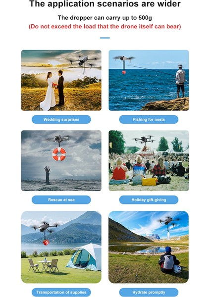Flıp/aır 3s/mavic 3 Pro Için Drone Airdrop Sistemi Balıkçılık Yemi Evlilik Yüzüğü Hediye Airdropper (Yurt Dışından) modelleri