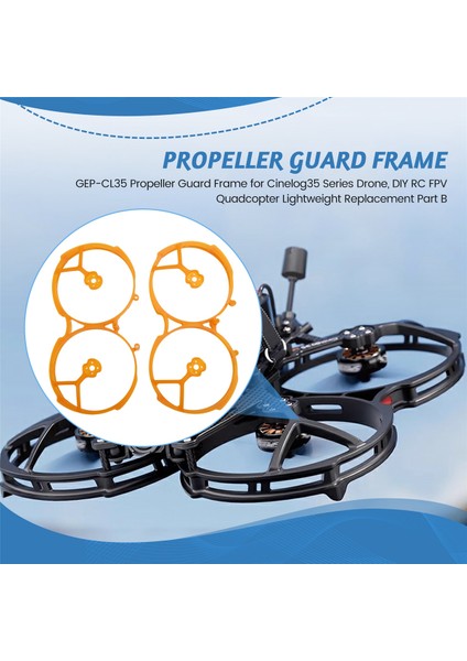 GEP-CL35 Pervane Koruma Çerçevesi CINELOG35 Serisi Iha Için, Dıy Rc Fpv Quadcopter Hafif Yedek Parça B (Yurt Dışından) fırsatları