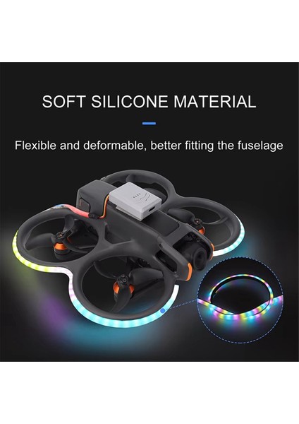 Djı Neo/avata 2 Uzaktan Kumanda Gece Güvenlik Uçuş Işık Şeridi Drone Aksesuarları Için Rgb Renkli Işık Şeridi, B (Yurt Dışından) indirimleri