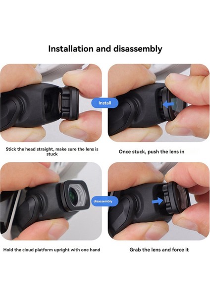 Djı Flıp Uzantısı Için Geniş Açı Lens Filtresi Görünüm Geniş Açı Filtre Sahne Lensi Gimbal Sapı Kamera Aksesuarı (Yurt Dışından) fiyatları